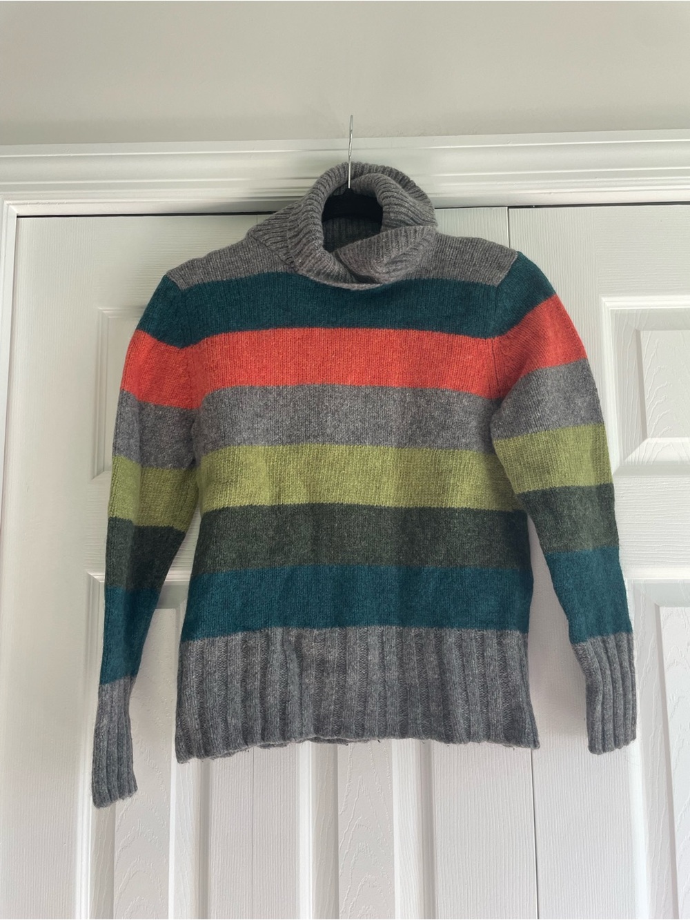Field Gear Striped Cowlneck Wool Sweater